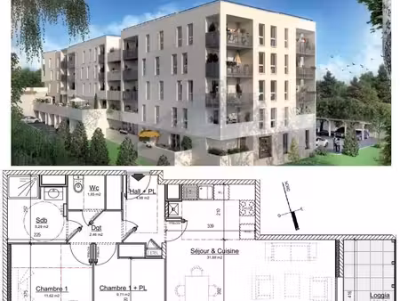 particulier loue t3 68m2 + garage à voiron