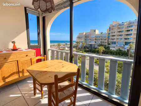 le barcares-t2 front de mer-4/5 couchages-rentabilite locative exceptionelle
