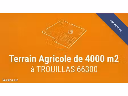terrain 4000 m² trouillas