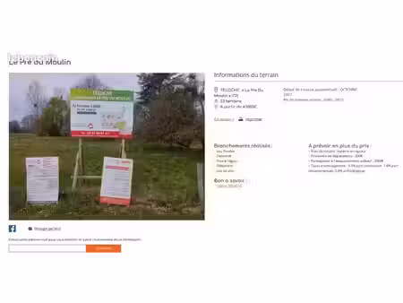 terrain 371 m² teloche