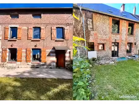 maison campagne brique et silex