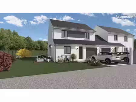 projet de construction d'une maison 80.8 m²habitables avec garage 21.31m² avec terrain à s