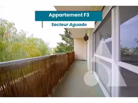 appartement f3 avec cave et box fermé secteur aguado