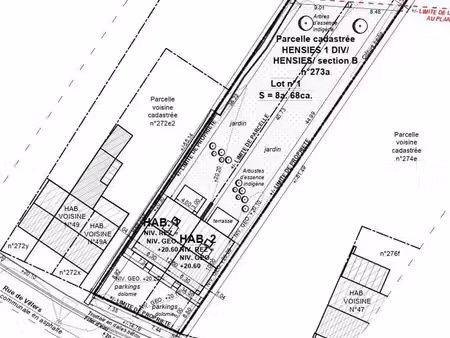 terrain à bâtir avec permis obtenu pour 2 maisons!