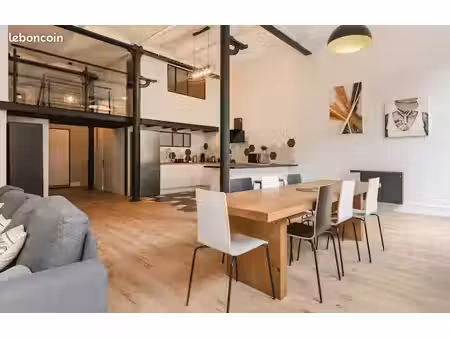 superbe loft meublé de 130 m² – ancienne usine réhabilitée  tourcoing centre