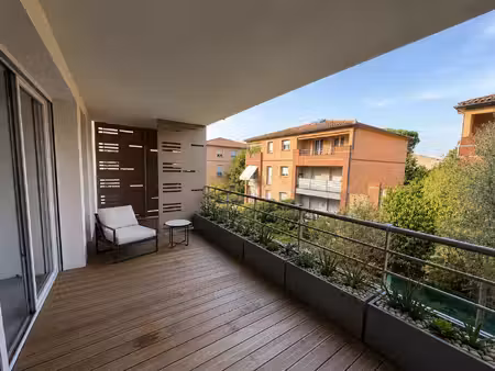 tournefeuille t2 avec grande terrasse couverte de 15 m2 et