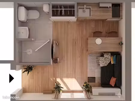 studio 1 pièce 12 m²
