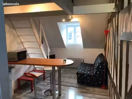 très agréable studio mezzanine colombages