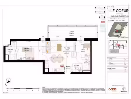 vente appartement 2 pièces 50.5 m² à la plagne (73210)  391 200 €