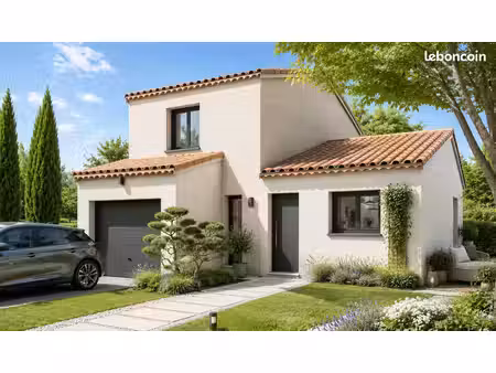 maison neuve contemporaine 85 m² avec terrain viabilisé 288 m² à perpignan – 3 chambres et
