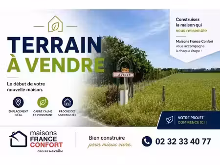 vente terrain 502 m² à aviron (27930)  65 000 €