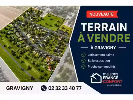 vente terrain 827 m² à gravigny (27930)  96 000 €