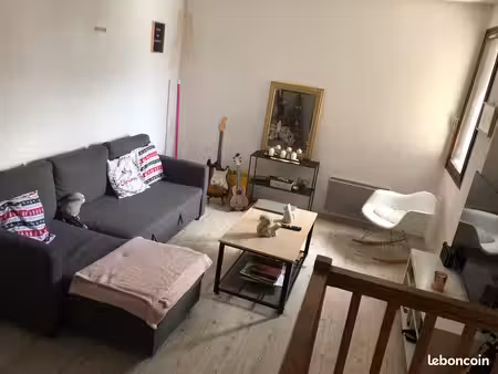 t2 meublé+garage et jardinet