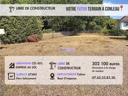 vente terrain à vannes gare - hôpital (56000) : à vendre / 473m² vannes gare - hôpital