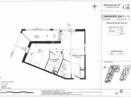 location appartement 2 pièces à fleury-sur-orne (14123) : à louer 2 pièces / 43m² fleury-s