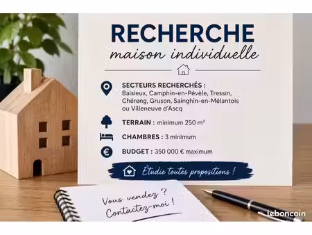 recherche maison individuelle – baisieux et alentours