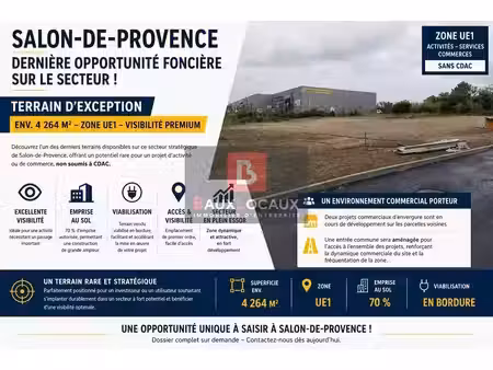 vente terrain salon de provence 13300 4264m²