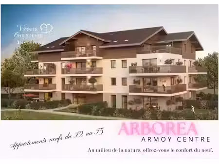 vente appartement 3 pièces 71.25 m² à armoy (74200)  358 000 €