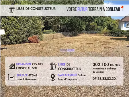 achat terrain 473m² vannes 56000