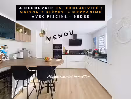 sous compromis ! jolie maison familiale 5 pièces + mezzanine avec piscine