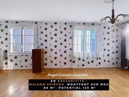exclusivité – maison 3 chambres + combles aménageables – 526 m² de terrain – montfort-sur-