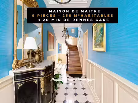 magnifique maison de maître à moins de 20 min de rennes gare.