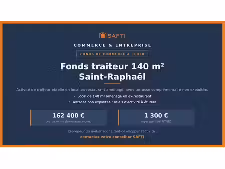 vente locaux professionnels 2 pièces 170 m² à saint-raphael (83700)  160 000 €