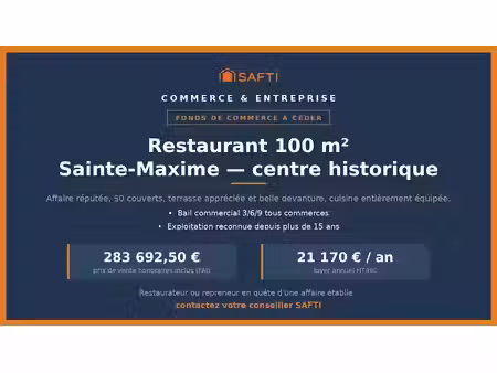vente locaux professionnels 0 pièces 100 m² à sainte-maxime (83120)  279 500 €