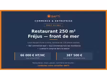 vente locaux professionnels 2 pièces 250 m² à frejus (83600)  381 500 €