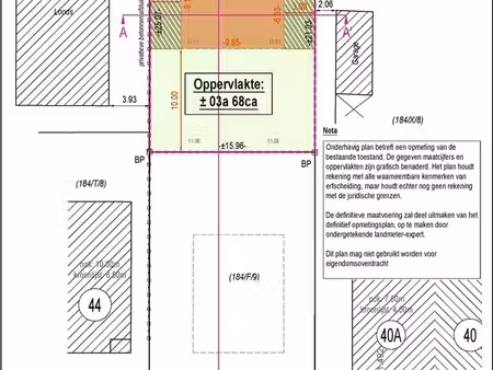 terrain à vendre à boortmeerbeek € 165.000 (lr538) - jan foqué  landmeters en schattingsbu