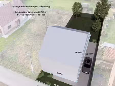 terrain à bâtir pour construction 3-façades - bogaarden