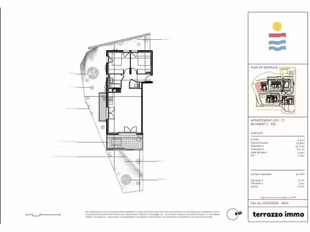 vente appartement 3 pièces 62.3 m² à nice (06000)  525 000 €
