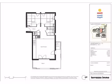 vente appartement 3 pièces 63.9 m² à nice (06000)  545 000 €