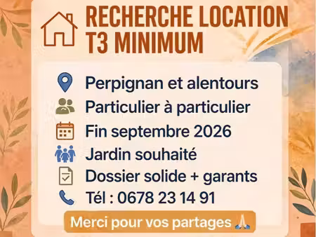 recherche maison à louer