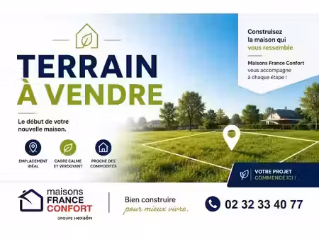 vente terrain 1268 m² à epégard (27110)  54 000 €