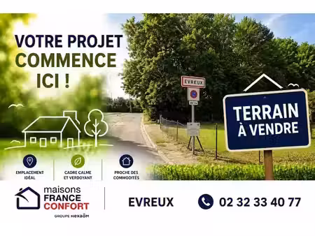 vente terrain 347 m² à evreux (27000)  72 000 €