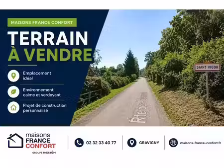 vente terrain 900 m² à saint-vigor (27930)  72 000 €