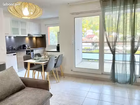 t2 42m² meublé+++/résidence calme/garage/balcon