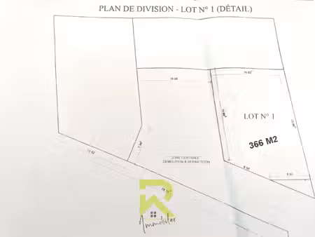 vente terrain 366 m² caux (34720)