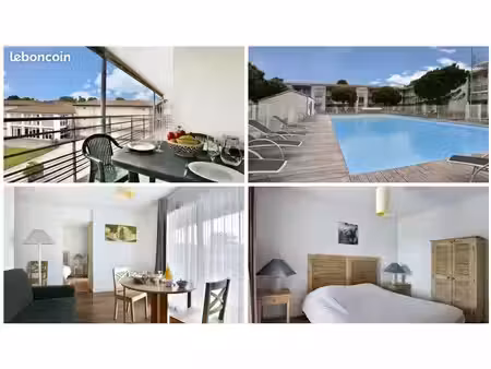 appartement t3 meublé avec grande terrasse et piscine - lagord (proche la rochelle)