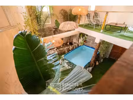 ancien prieuré romain d'exception avec patio  piscine et garage