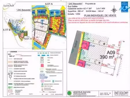 vente terrain à saint-avé (56890) : à vendre / 390m² saint-avé