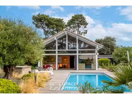 l'inattendue: maison scandinave d'exception avec piscine et spa en bord de mer