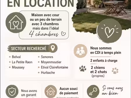 location maison 3 ou 4 chambres