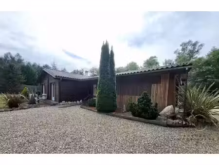 maison bois de standing avec parc arboré