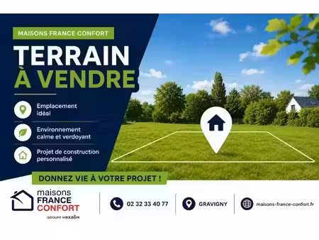 vente terrain 2232 m² à combon (27170)  32 000 €