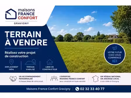 vente terrain 837 m² à corneuil (27240)  42 500 €