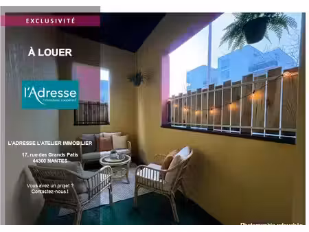 location appartement 3 pièces  64.32m²  nantes