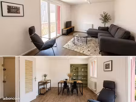 t3 meublé de 65.53 m² avec balcon - limite gleizé