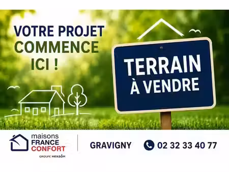 vente terrain 1025 m² à le thuit-signol (27370)  53 000 €